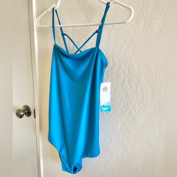 New with tags🌟 Speedo💙One Piece Swimsuit Size Large - Picture 2 of 9